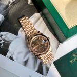 ROLEX Day-date 41mm Gold 904L Steel 8205 Movement Brown Watch